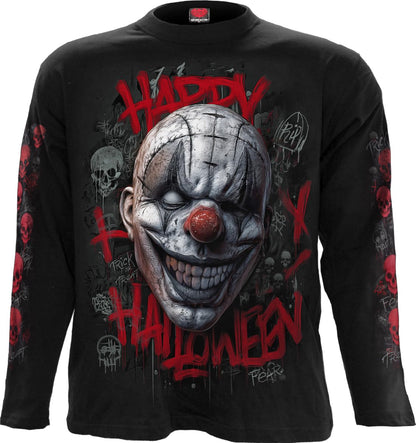 Spiral - HAPPY HORROWEEN (Unisex Black Long Sleeve T-Shirts) Large