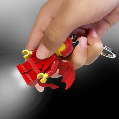 LEGO Minifigures Portachiavi Light - Carino Litte Devil - Figura alta 7,6 cm (KE215H