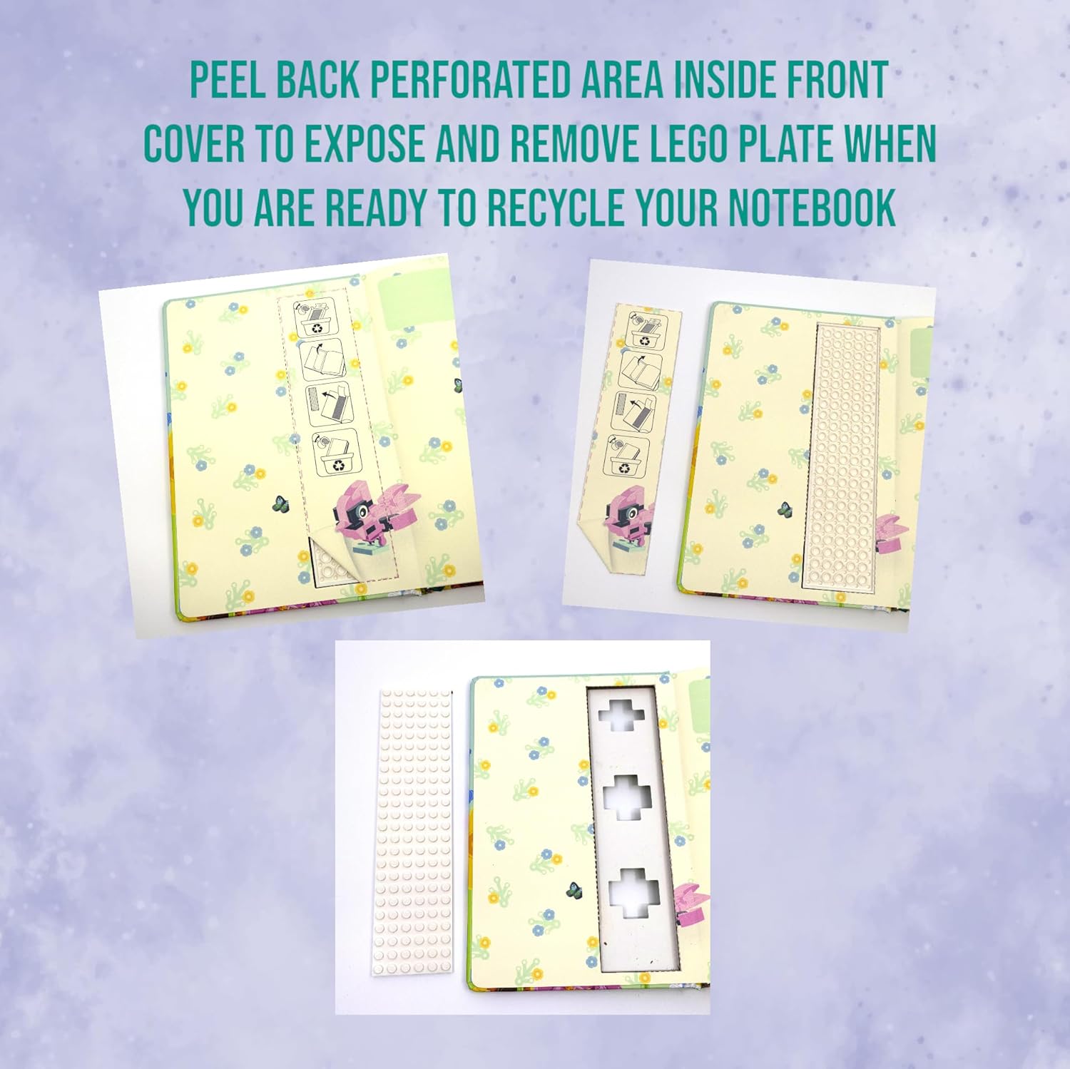IQ LEGO Stationery Botanical Reclaim & Recycle Notizbuch gepunktet mit Gelschreiber (53502