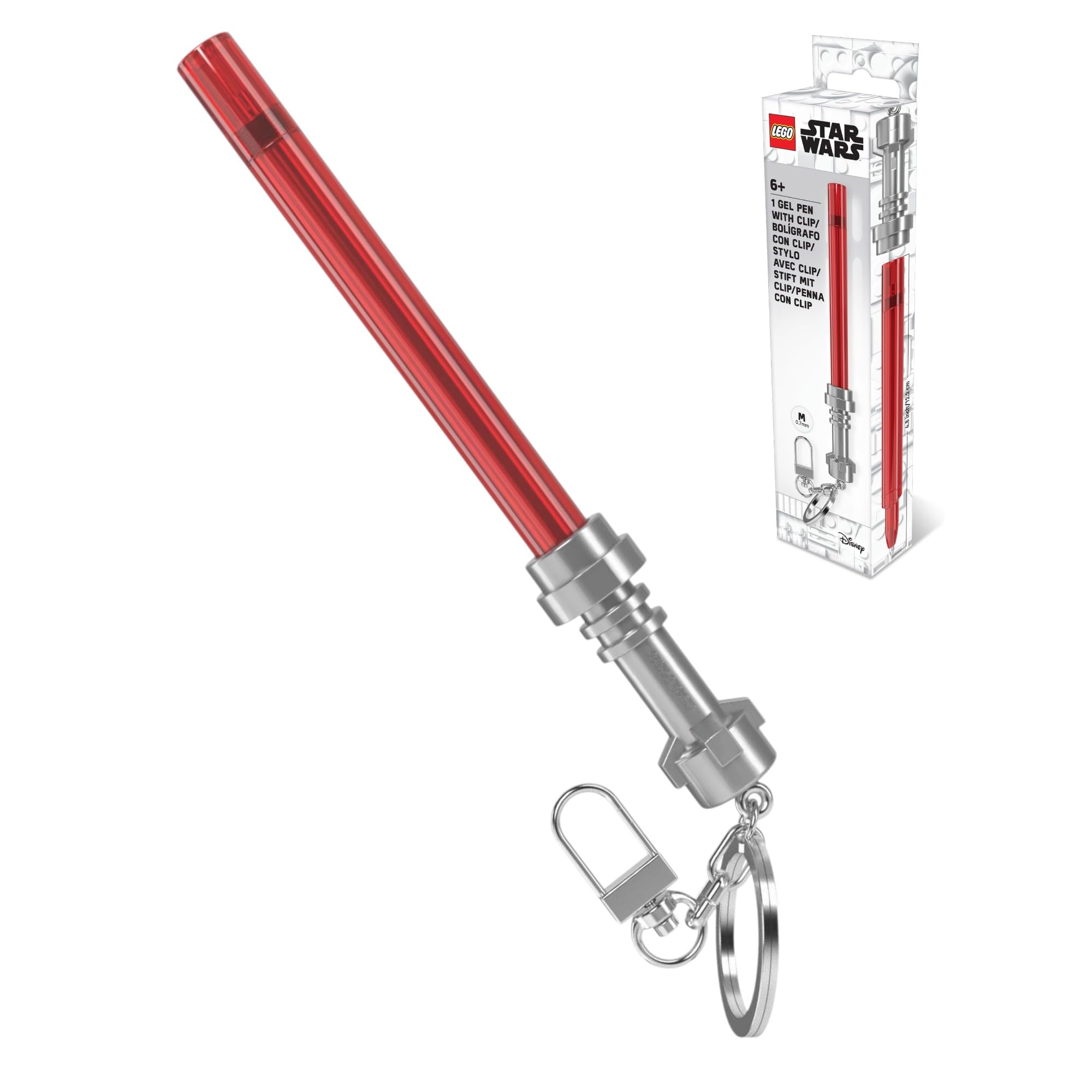 IQ LEGO Star Wars Lightsaber Gel Pen with Clip - Red (53509