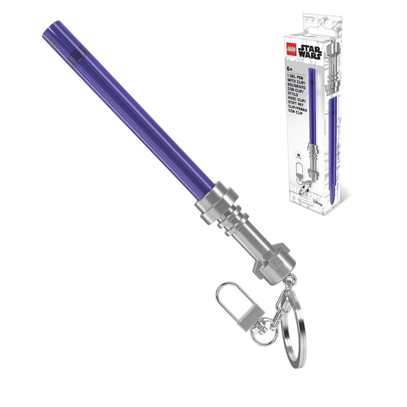 IQ LEGO Star Wars Lichtschwert-Gelschreiber mit Clip, Violett (53516
