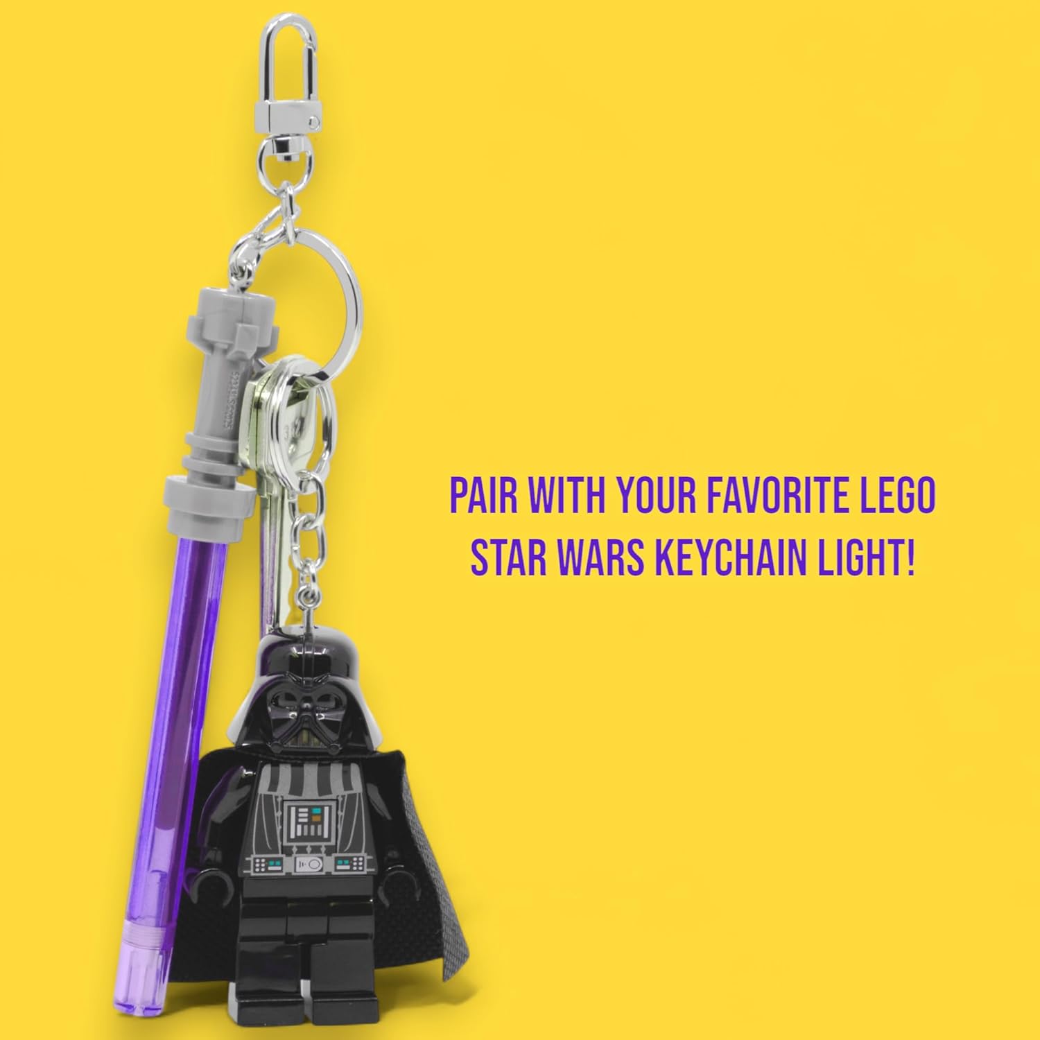 IQ LEGO Star Wars Lichtschwert-Gelschreiber mit Clip, Violett (53516