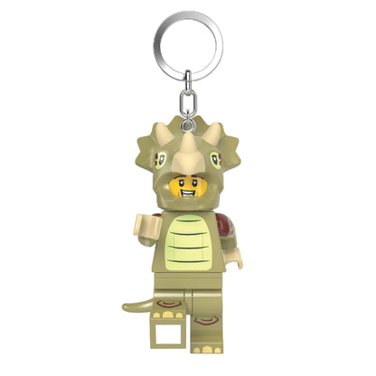 LEGO Minifigures - Large 3 Inch Tall Figure Keychain Light - Triceratops Costume Fan (KE238H