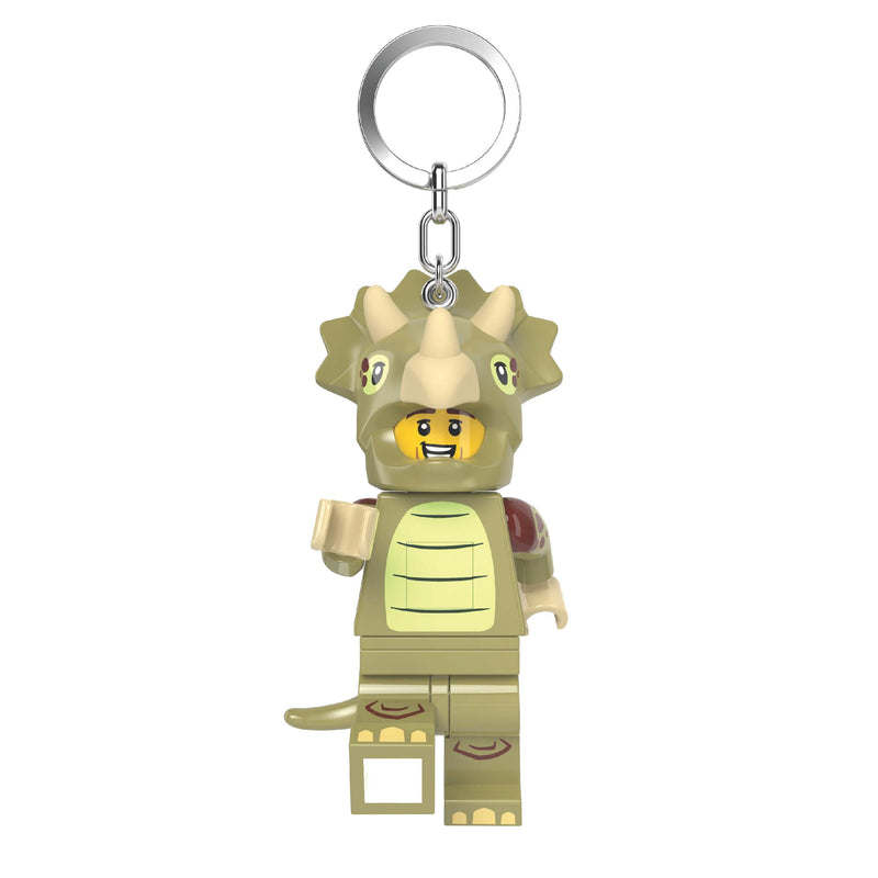 LEGO Minifigures - Large 3 Inch Tall Figure Keychain Light - Triceratops Costume Fan (KE238H