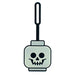 Lego Minifigures Bag Tag - Skeleton Head Glow in The Dark (53648), Trick or Treat Accessory, Halloween Theme Luggage Tag, Silicone