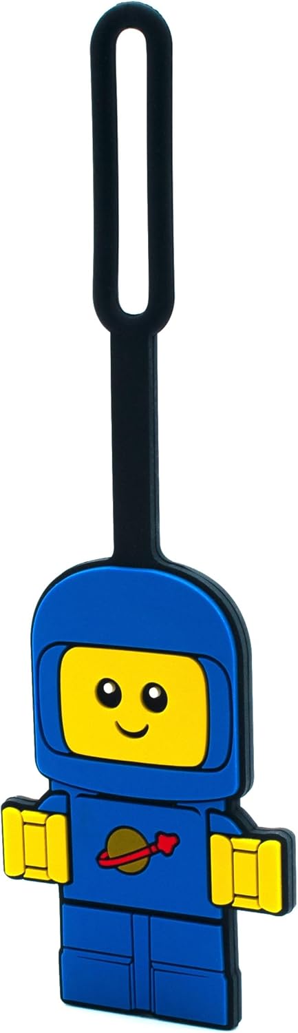 Lego Minifigures Bag Tag - Blue Spacebaby (53650), Silicone, Luggage tag for Travel, Vacation, Cruise, School Backpack Charm
