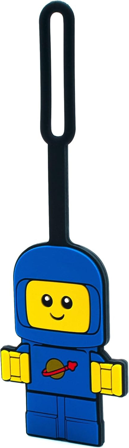 Lego Minifigures Bag Tag - Blue Spacebaby (53650), Silicone, Luggage tag for Travel, Vacation, Cruise, School Backpack Charm