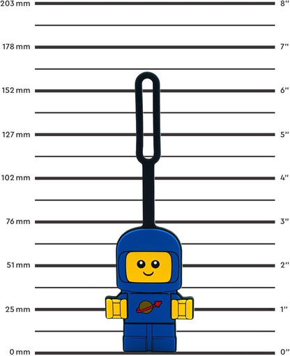 Lego Minifigures Bag Tag - Blue Spacebaby (53650), Silicone, Luggage tag for Travel, Vacation, Cruise, School Backpack Charm