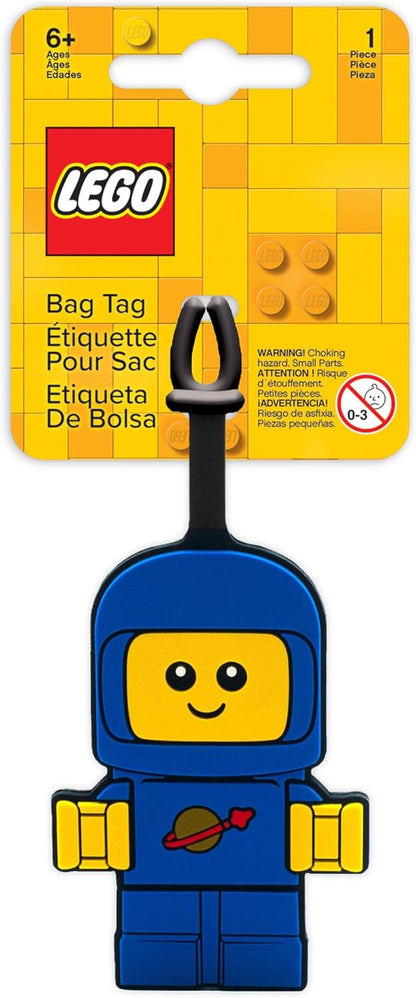 Lego Minifigures Bag Tag - Blue Spacebaby (53650), Silicone, Luggage tag for Travel, Vacation, Cruise, School Backpack Charm