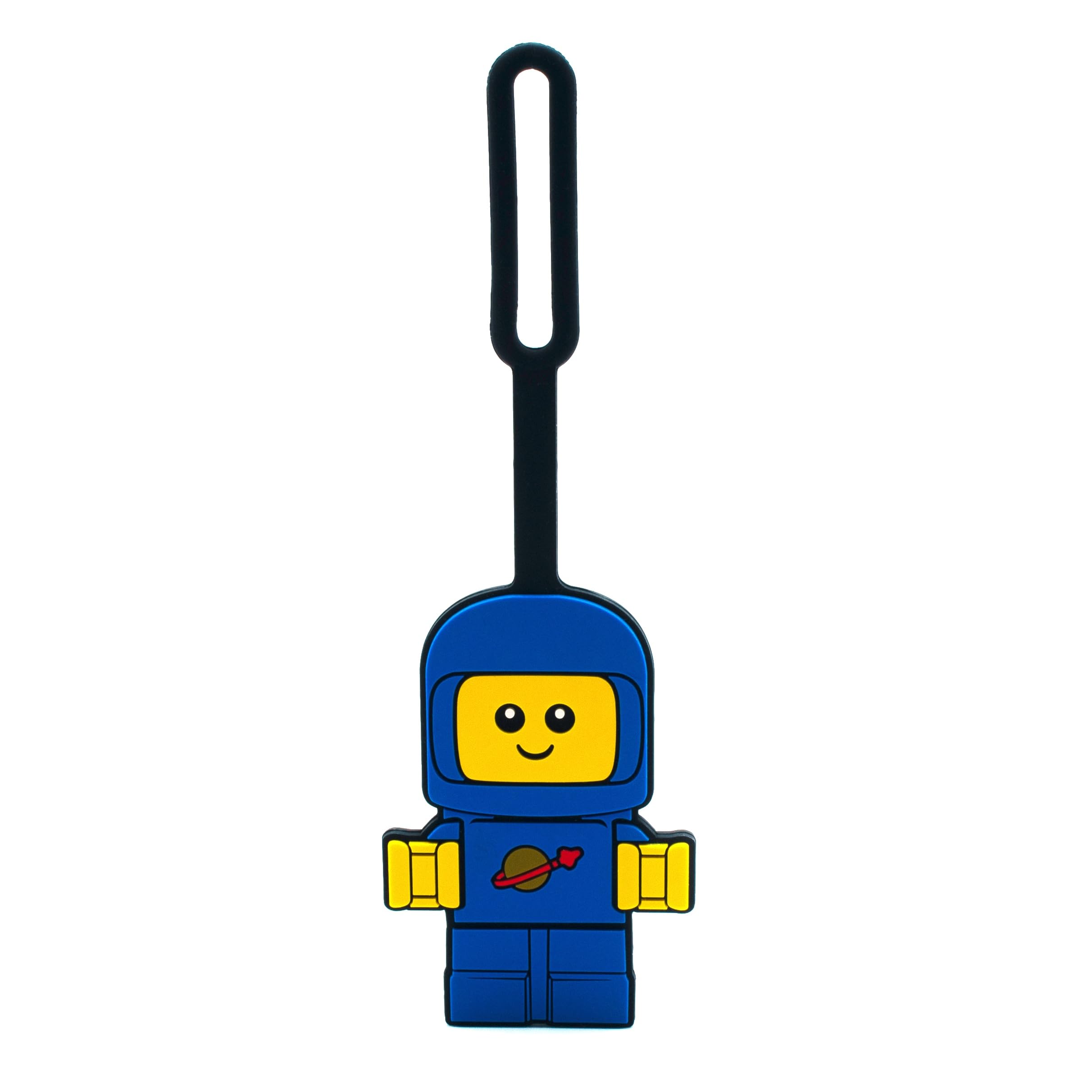 Lego Minifigures Bag Tag - Blue Spacebaby (53650), Silicone, Luggage tag for Travel, Vacation, Cruise, School Backpack Charm