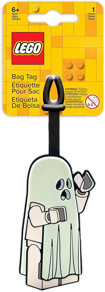 Lego Minifiguren Taschenanhänger – Geist leuchtet im Dunkeln (53653), Halloween-Themen-Gepäckanhänger, Süßes oder Saures Zubehör