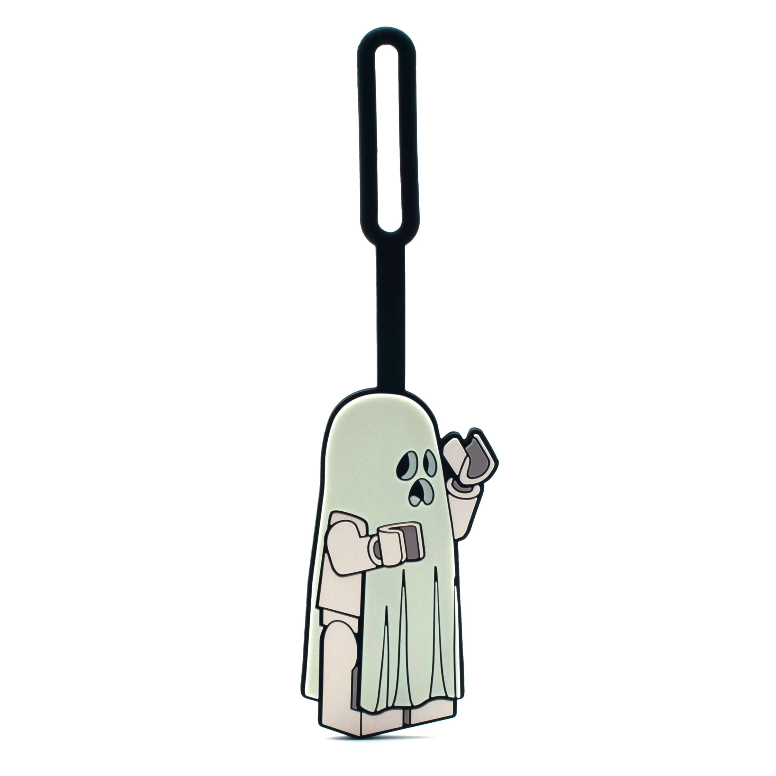 Lego Minifiguren Taschenanhänger – Geist leuchtet im Dunkeln (53653), Halloween-Themen-Gepäckanhänger, Süßes oder Saures Zubehör