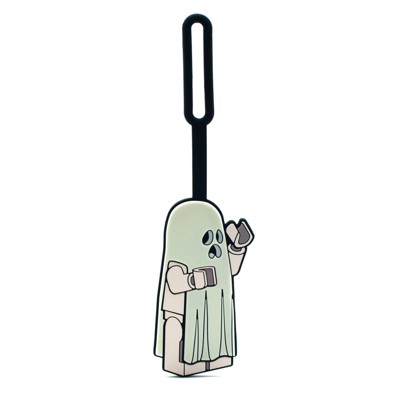 Lego Minifiguren Taschenanhänger – Geist leuchtet im Dunkeln (53653), Halloween-Themen-Gepäckanhänger, Süßes oder Saures Zubehör