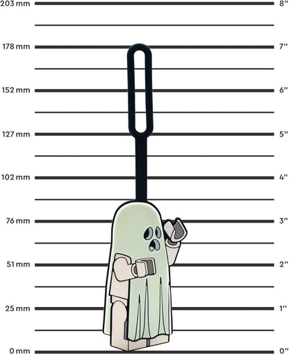 Lego Minifiguren Taschenanhänger – Geist leuchtet im Dunkeln (53653), Halloween-Themen-Gepäckanhänger, Süßes oder Saures Zubehör