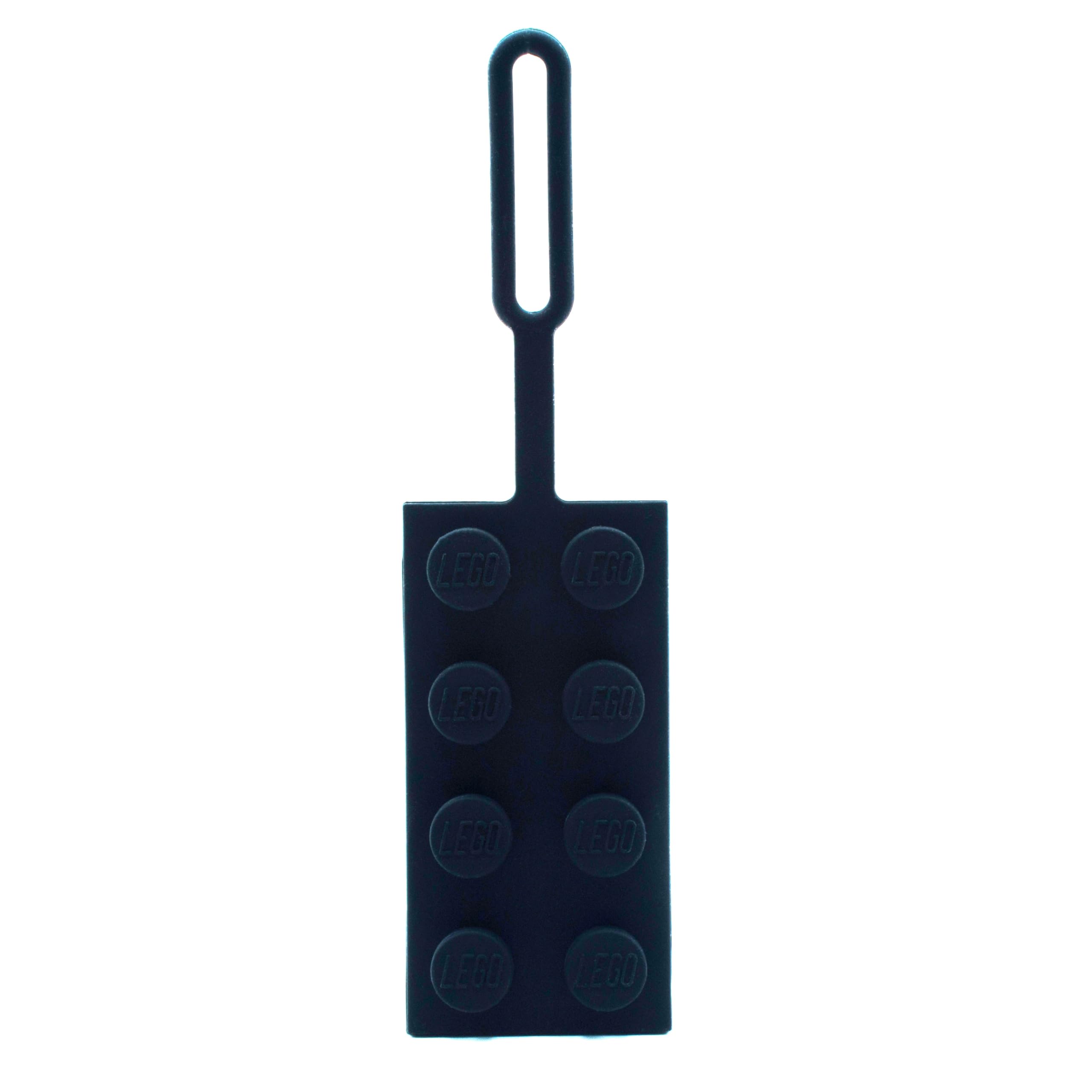 Lego Taschenanhänger, 5 x 4 cm, Schwarz (53654), Silikon-Gepäckanhänger, Urlaub, Kreuzfahrt, Koffer-Identifikation