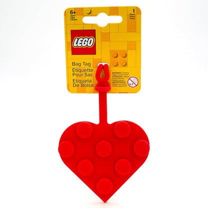 Lego Minifigures Luggage Tag Heart Red 10 Cm