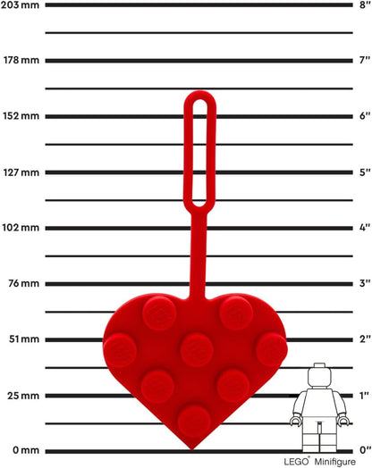 Lego Minifigures Luggage Tag Heart Red 10 Cm