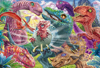 Schmidt | Small Dinosaurs, Big Adventures (100 Pieces) | Kids Jigsaw Puzzle | Ages 6+ | 1+ Players