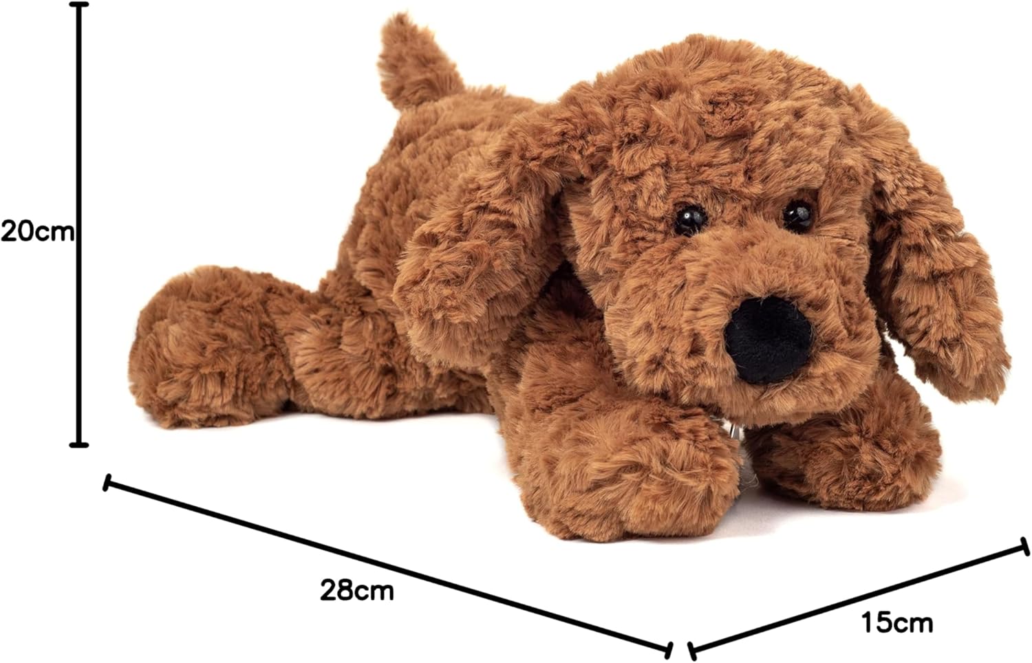 Teddy Hermann 91974 Floppy Dog 28 cm Brown 28 cm, Hund braun