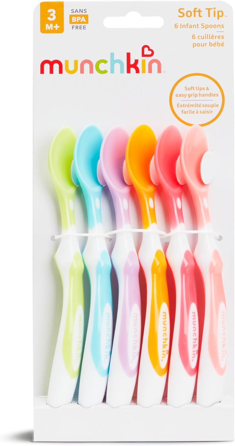 Munchkin Soft Tip Infant Spoons, Pack of 6