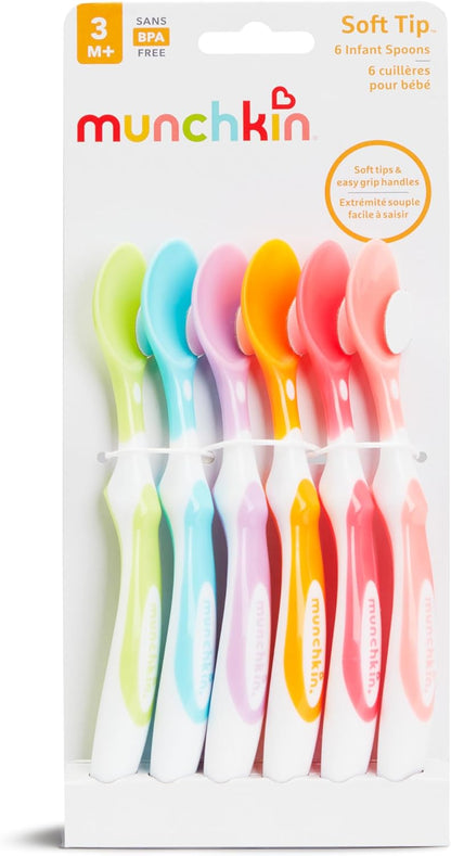 Munchkin Soft Tip Infant Spoons, Pack of 6