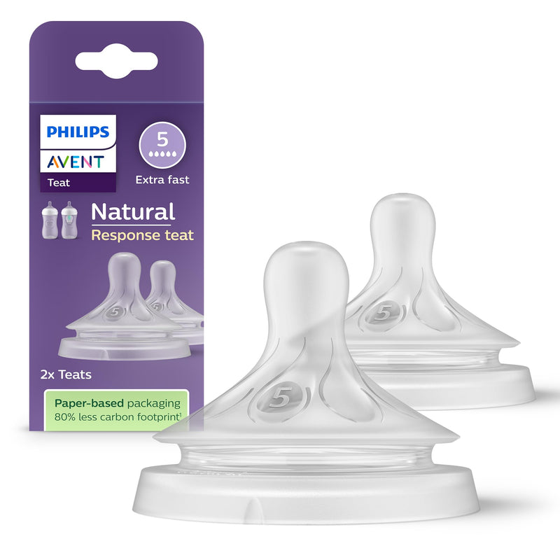 Philips Avent - Niplle, Natural Response Nipple 2 Pieces Extra Fast Flow Nipple