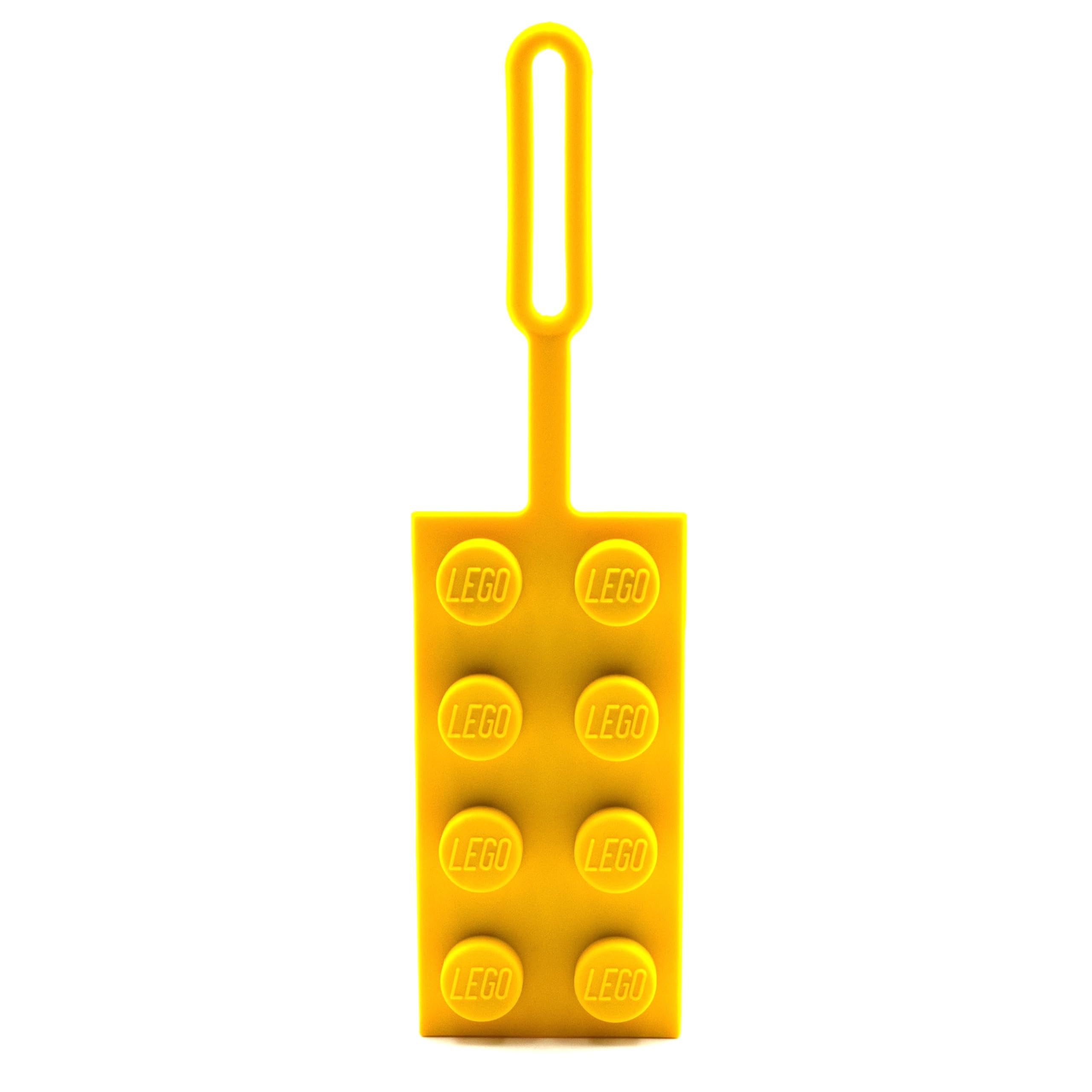 Lego Bag Tag 2x4 - Yellow (53675), Silicone Luggage Tag, Vacation, Cruise, Suitcase Identification