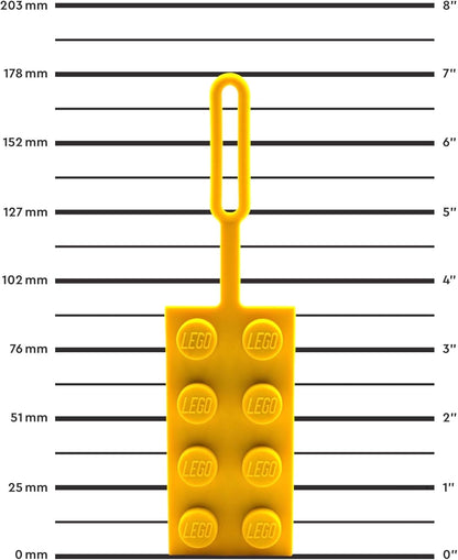 Lego Bag Tag 2x4 - Yellow (53675), Silicone Luggage Tag, Vacation, Cruise, Suitcase Identification