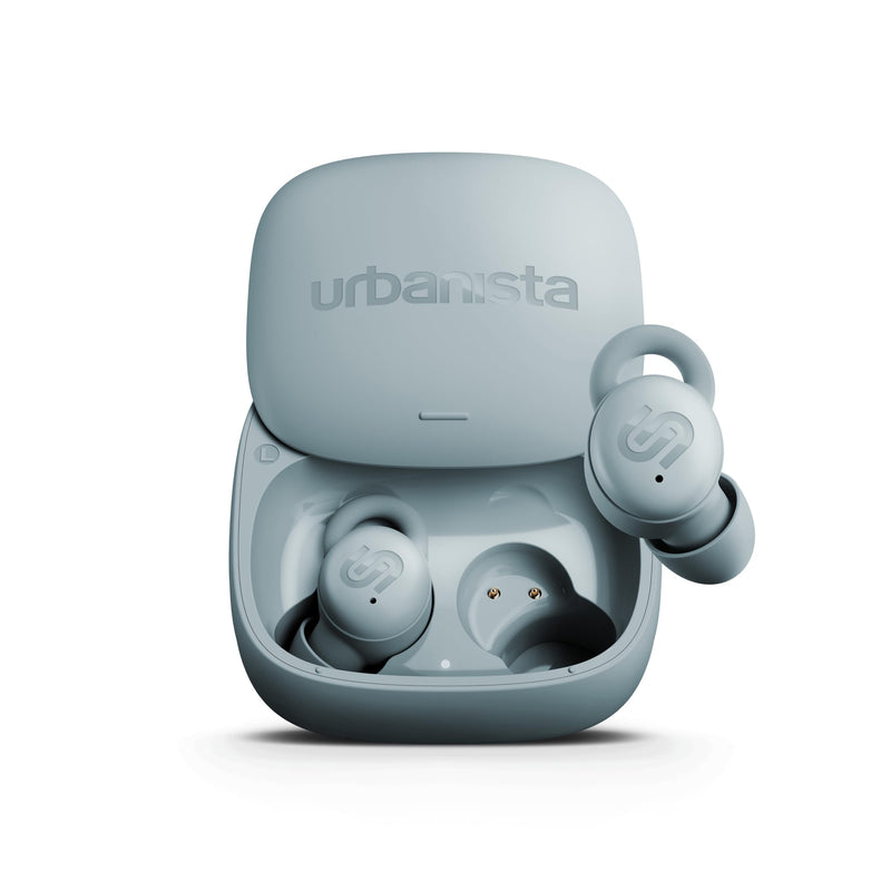 Urbanista Mini Sleep Headphones Sleep Earbuds, Noise Blocking Earphones, Side Sleepers, 27 Hours Playback, Adjustable Sleep Timer, Comfortable Flat Design, Postage Bluetooth 5.4, 3 EQ Modes, Blue