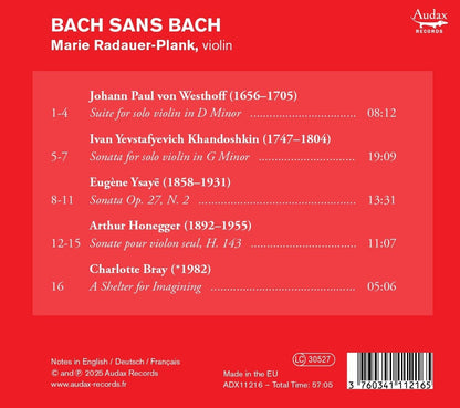 Marie Radauer-Plank: Bach Sans Bach