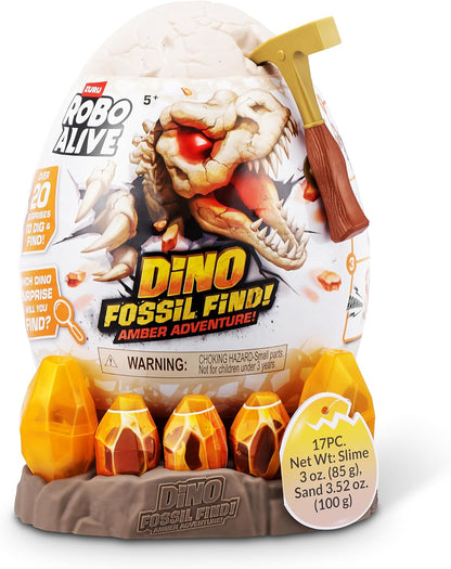 Zuru Robo Alive Light-Up Dino Fossil Amber Adventure