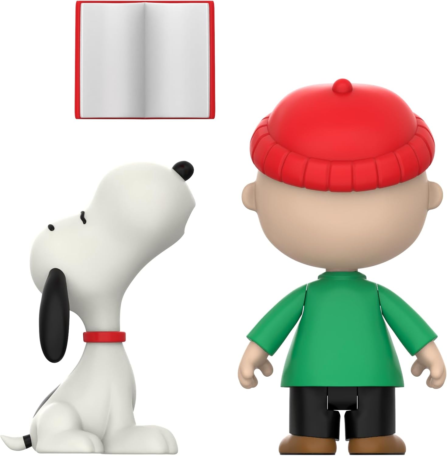 Super7 Peanuts Reaction Figures - 2 Pk Charlie Brown and Snoopy (Caroling) Action Figure