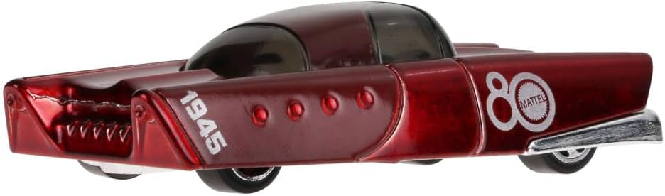 Hot Wheels Mattel Dream Mobile, 80th Anniversary Collector's Edition, Die-Cast Model Car, Red