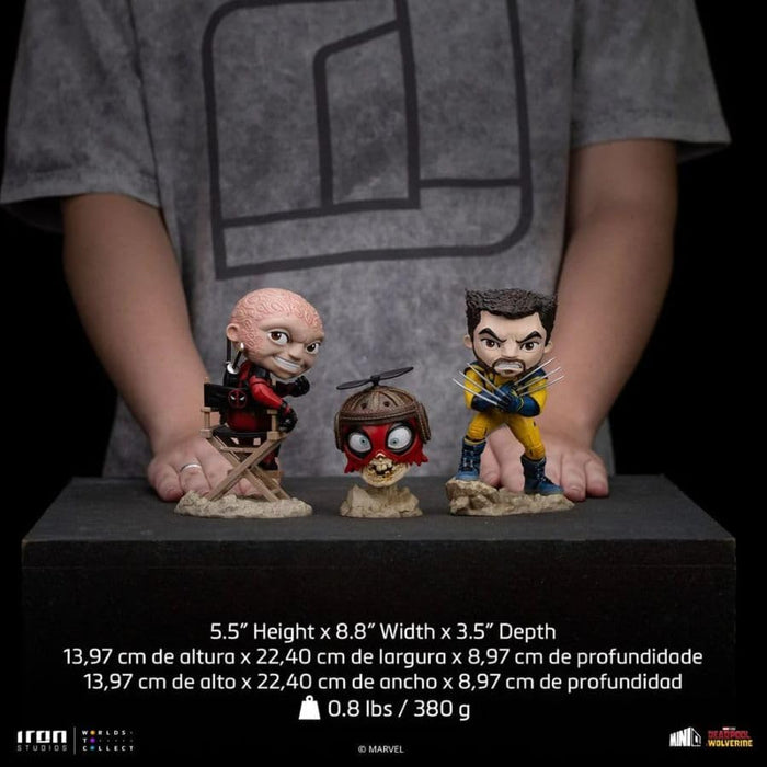 Iron Studios Collectible Statue Art Scale 1/10 Deadpool and Wolverine Set (Unmasked) - Minico PVC Resin Multicolor 5.5 inches