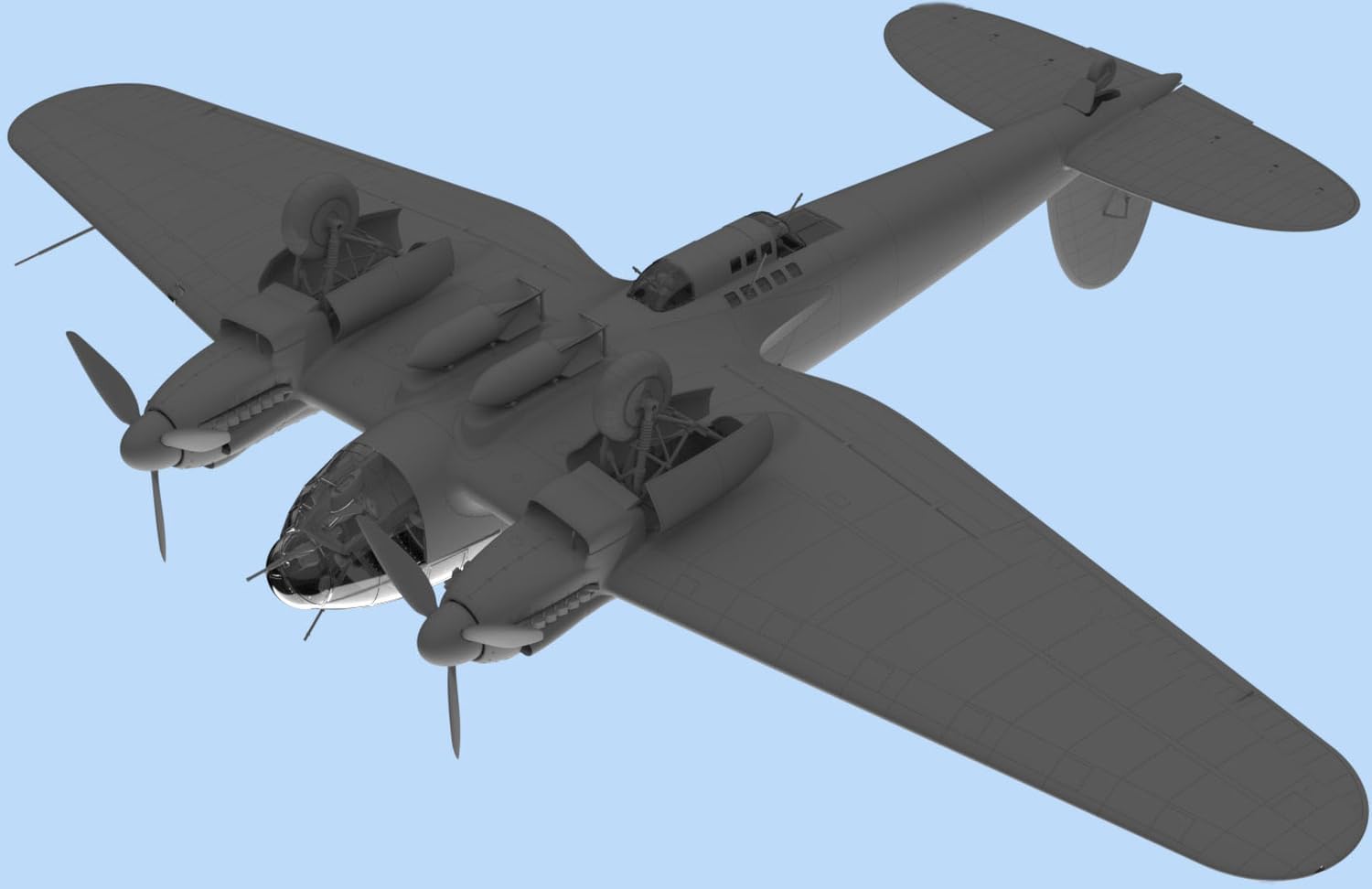 ICM 48265 Heinkel He-111H-6 North Africa WWII Bomber 1:48 Aircraft Model Kit