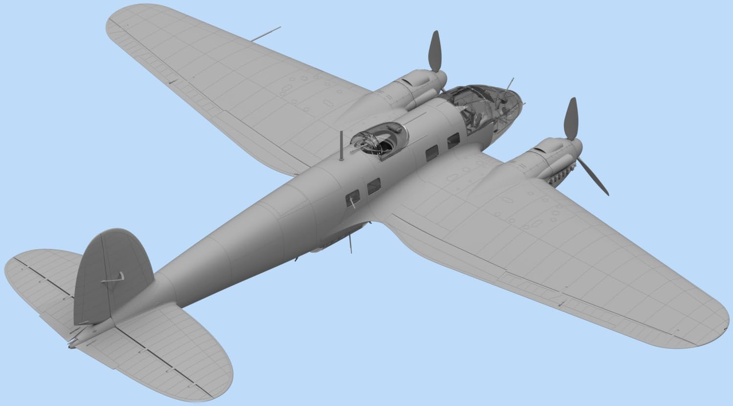 ICM 48265 Heinkel He-111H-6 North Africa WWII Bomber 1:48 Aircraft Model Kit