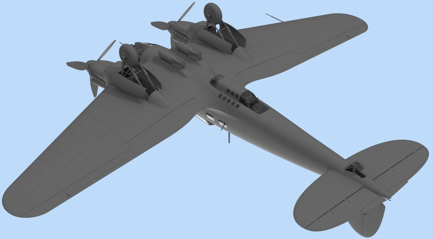 ICM 48265 Heinkel He-111H-6 North Africa WWII Bomber 1:48 Aircraft Model Kit