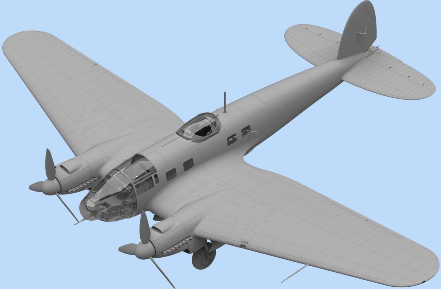 ICM 48265 Heinkel He-111H-6 North Africa WWII Bomber 1:48 Aircraft Model Kit