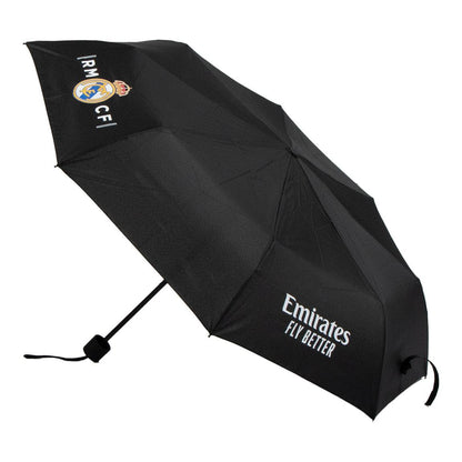 Official Real Madrid Manual Umbrella | Heavy Duty Folding Sports Umbrella for Fans