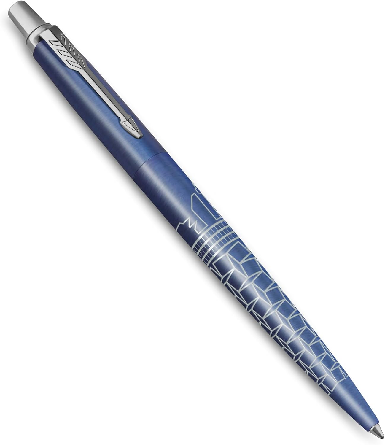 Penna a sfera Parker Jotter | Edizione speciale | Seoul Blue con puntale cromato | Punta media | Inchiostro blu | Confezione regalo