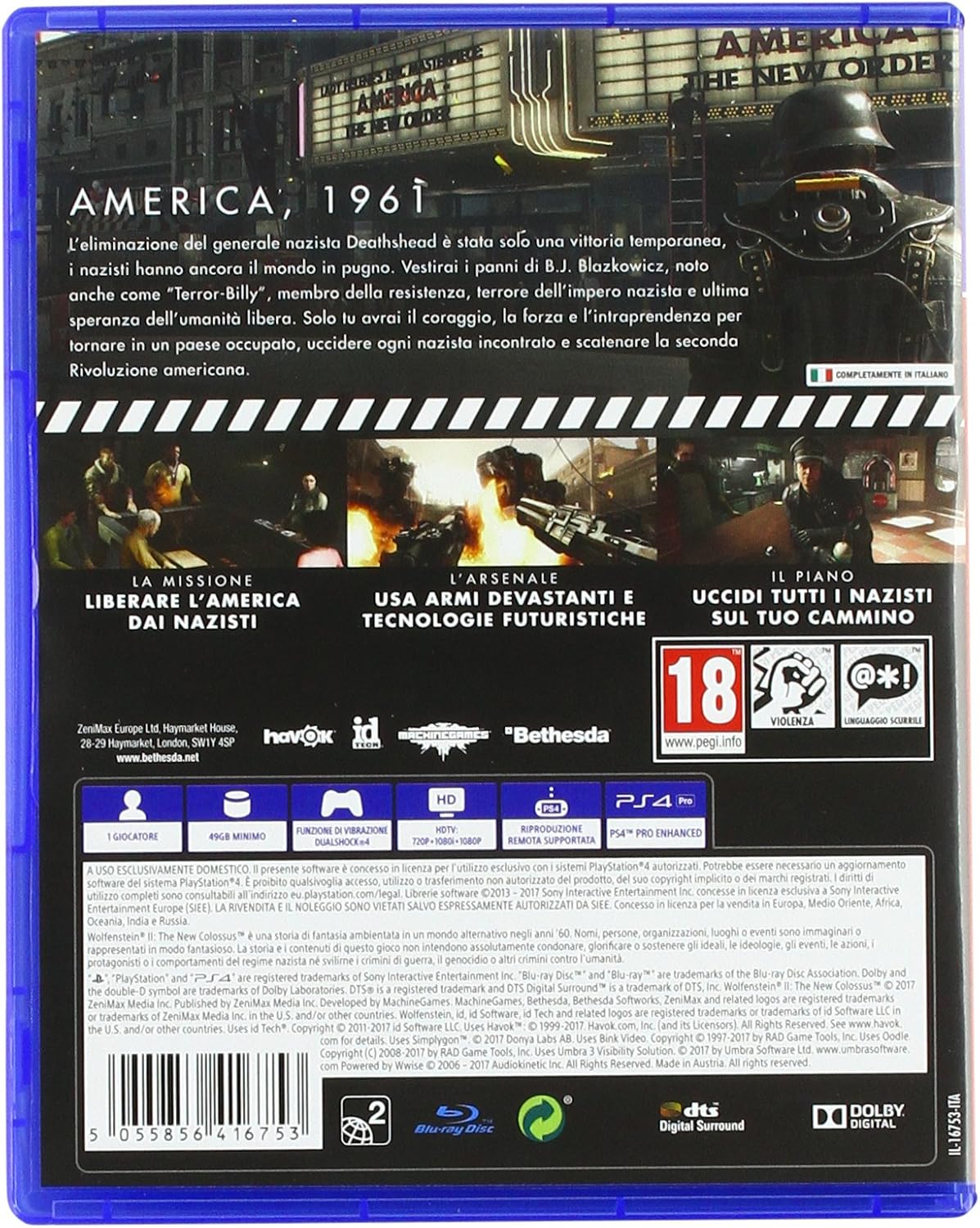 Wolfenstein 2: The New Colossus - PlayStation 4