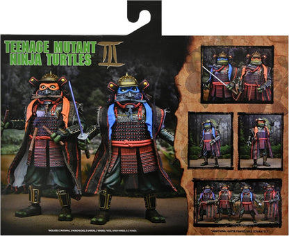 NECA Teenage Mutant Ninja Turtles 3 (Movie) - Turtles in Time- 1:7 Scale Collectible Action Figures, Leonardo & Michelangelo 2-Pack