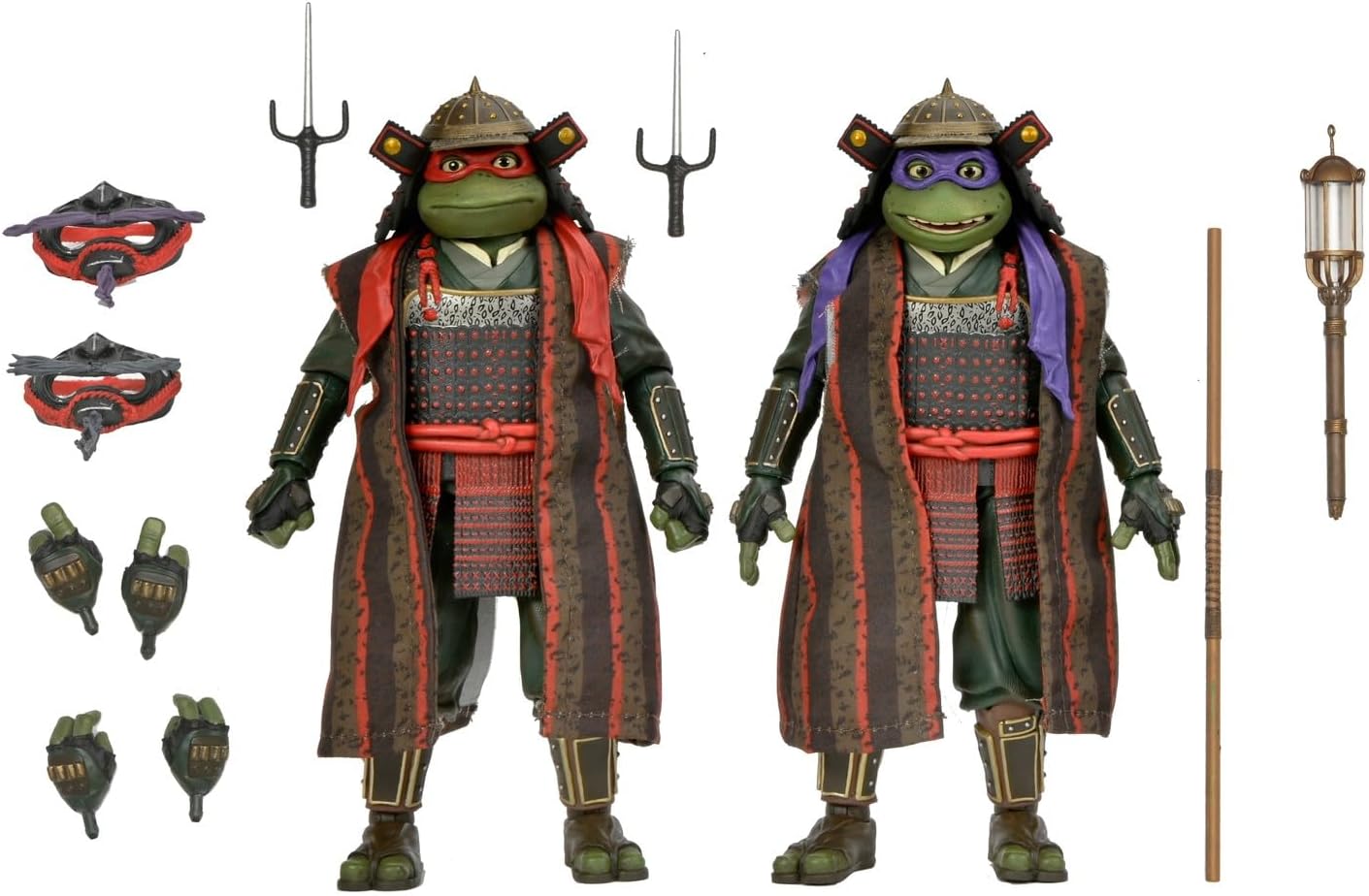 NECA Teenage Mutant Ninja Turtles 3 (Movie) - Turtles in Time- 1:7 Scale Collectible Action Figures, Donatello & Raphael 2-Pack