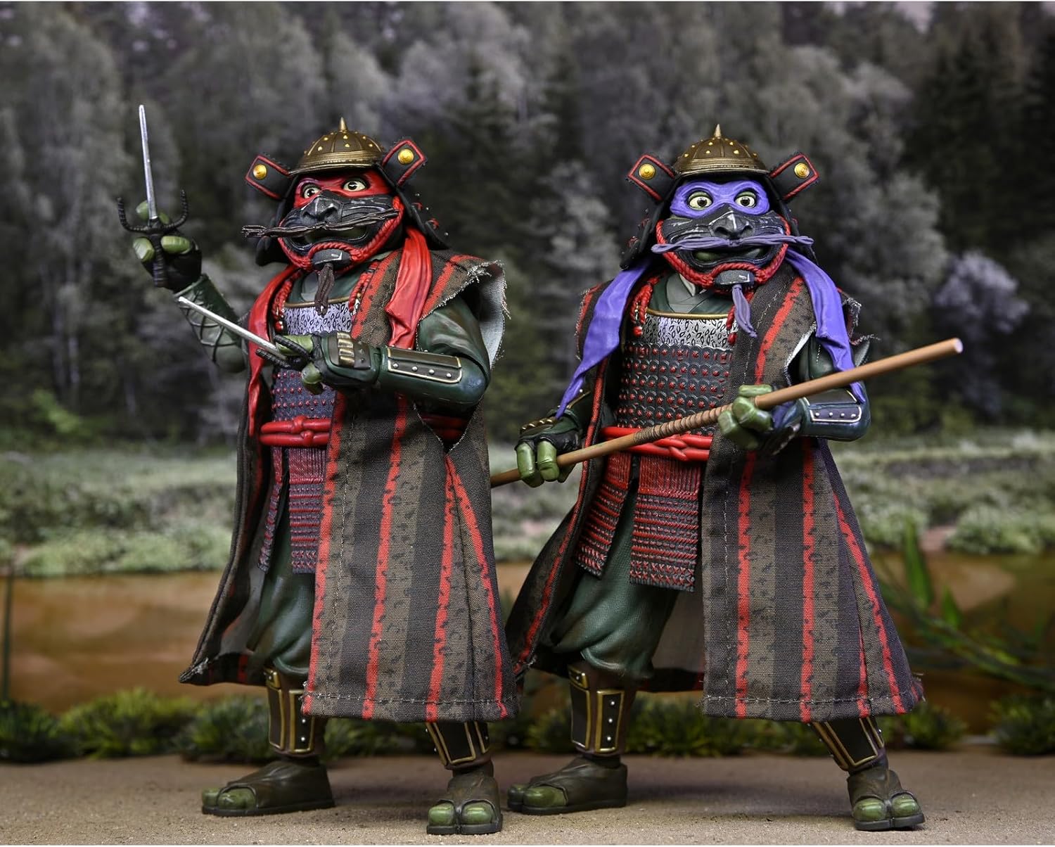 NECA Teenage Mutant Ninja Turtles 3 (Movie) - Turtles in Time- 1:7 Scale Collectible Action Figures, Donatello & Raphael 2-Pack