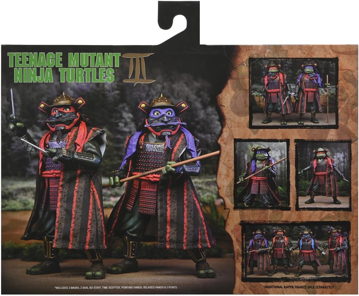 NECA Teenage Mutant Ninja Turtles 3 (Movie) - Turtles in Time- 1:7 Scale Collectible Action Figures, Donatello & Raphael 2-Pack