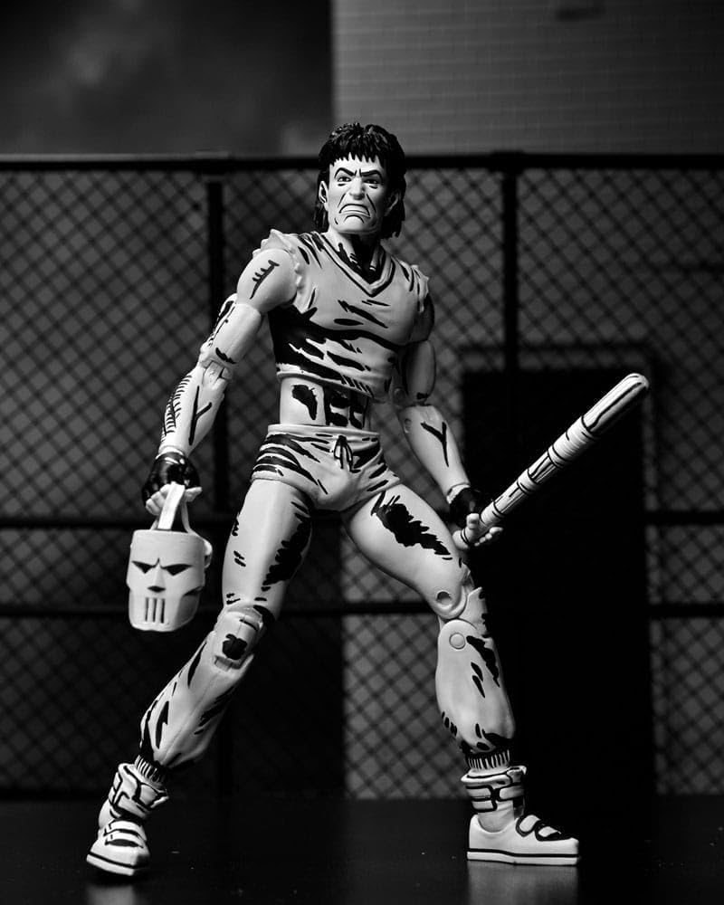 NECA Teenage Mutant Ninja Turtles (Mirage Comics) 1:7 Scale Collectible Action Figure, Casey Jones Black & White Figure