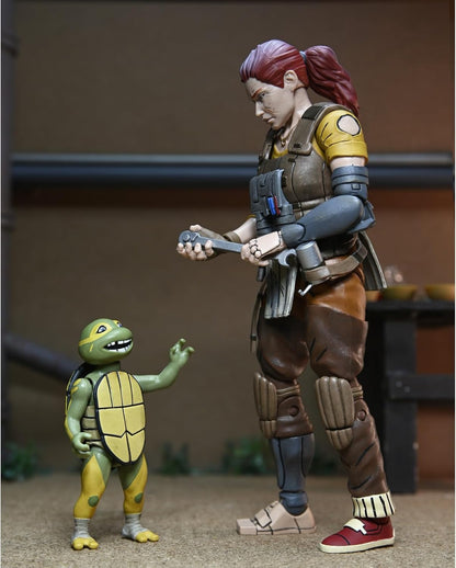 Grammy April with Baby Yi & Moja Scale Action Figure 18 cm Teenage Mutant Ninja Turtles The Last Ronin - The Lost Years