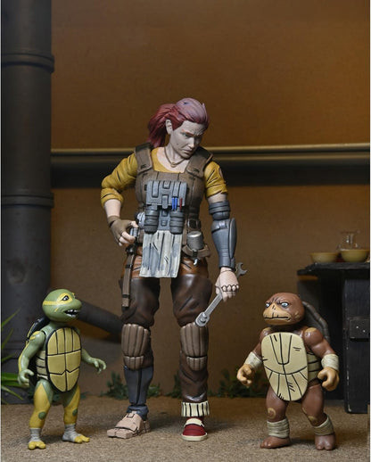 Grammy April with Baby Yi & Moja Scale Action Figure 18 cm Teenage Mutant Ninja Turtles The Last Ronin - The Lost Years