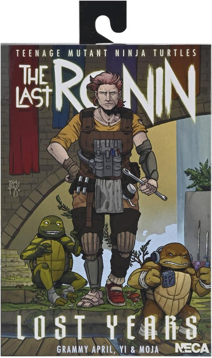 Grammy April with Baby Yi & Moja Scale Action Figure 18 cm Teenage Mutant Ninja Turtles The Last Ronin - The Lost Years