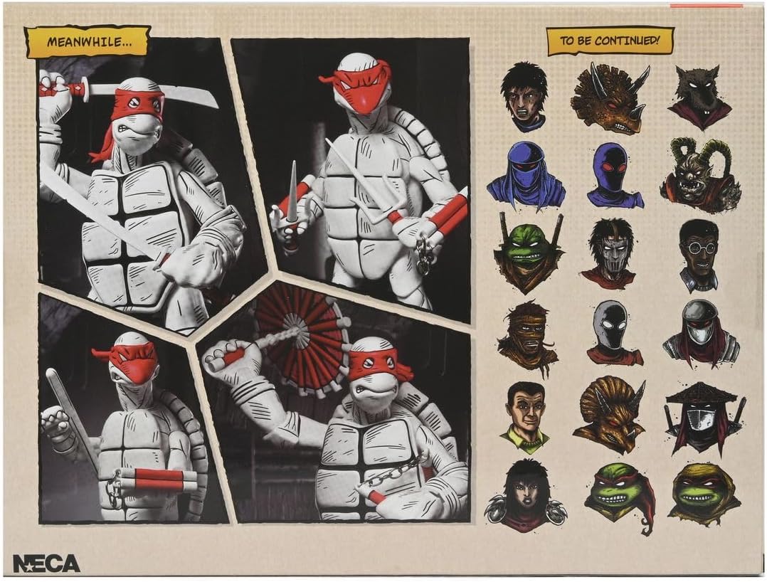Teenage Mutant Ninja Turtles Black and White First Turtles 7" Action Figures, Set of 2